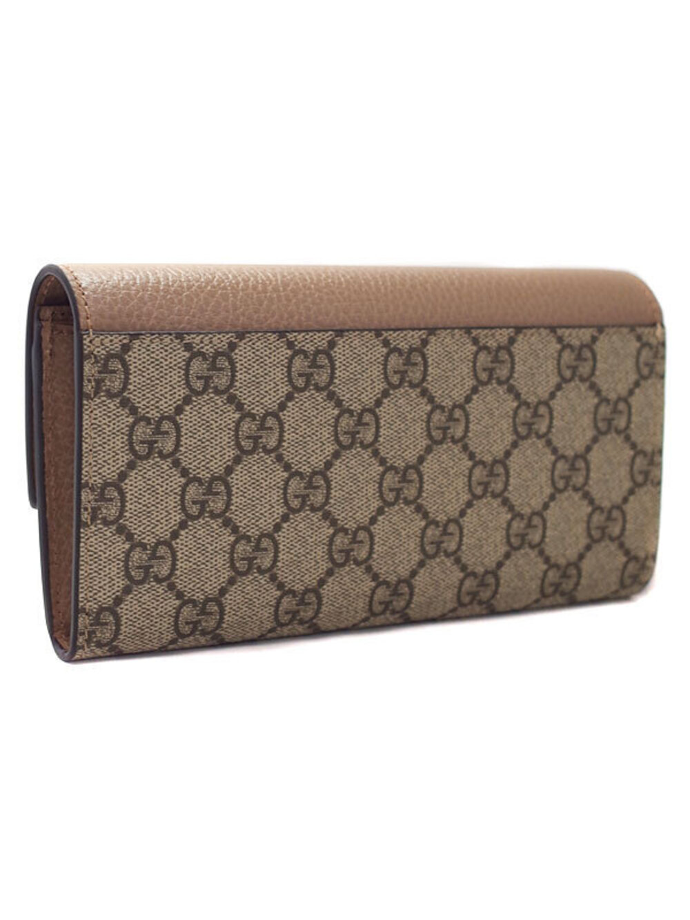 Gucci Marmont fold Leather Continental Wallet Long GG Bi Black